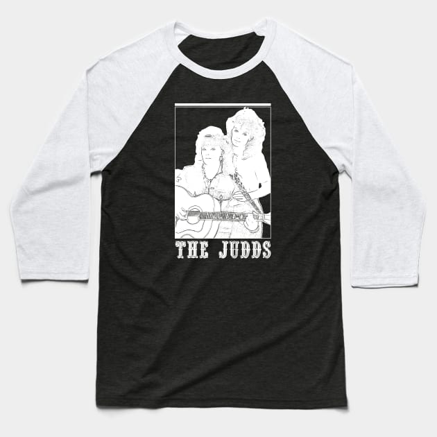 The Judds // 80s// White retro Baseball T-Shirt by Degiab